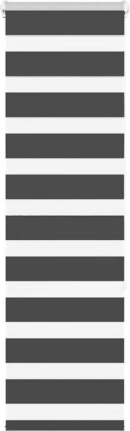 vidaXL - Zebra - rolgordijn - 50x150 - cm - stofbreedte - 45,9cm - zwart