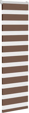 vidaXL - Zebra - rolgordijn - 50x150 - cm - stofbreedte - 45,9cm - polyester - bruin