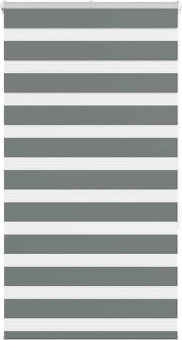 vidaXL - Zebra - rolgordijn - 70x150 - cm - stofbreedte - 65,9 - cm - donkergrijs