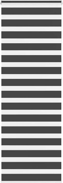 vidaXL - Zebra - rolgordijn - 80x230 - cm - stofbreedte - 75,9 - cm - zwart