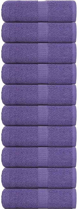 vidaXL - Zeepdoekjes - 10 - st - 30x30 - cm - 360 - g/m² - 100% - katoen - paars