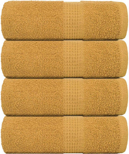 vidaXL - Zeepdoekjes - 4 - st - 30x30 - cm - 360 - g/m² - 100% - katoen - goudkleurig