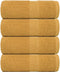 vidaXL - Zeepdoekjes - 4 - st - 30x30 - cm - 360 - g/m² - 100% - katoen - goudkleurig