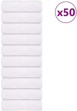 vidaXL - Zeepdoekjes - 50 - st - 30x30 - cm - 360 - g/m² - 100% - katoen - wit