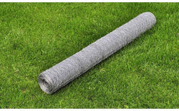 vidaXL Zeshoekig verzinkt gaas 50 cm x 25 m / maaswijdte: 13 mm