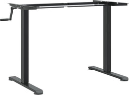 vidaXL - Zit-sta - bureauframe - (94-135)x60x(70-114) - cm - staal - zwart