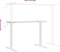 vidaXL - Zit-sta - bureauframe - (94-135)x60x(70-114) - cm - staal - wit