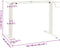vidaXL - Zit-stabureauframe - met - slinger - handmatig - wit