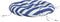 vidaXL - Zitkussen - rond - gestreept - Ø - 100x11 - cm - oxford - stof - blauw - wit