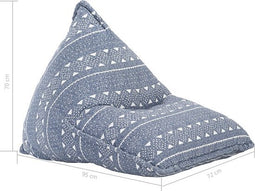 vidaXL - Zitzak - stof - patchwork - indigo