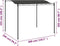 vidaXL - Zonneluifel - 3x2,4 - m - antraciet