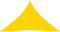 vidaXL - Zonnescherm - driehoekig - 2,5x2,5x3,5 - m - oxford - stof - geel