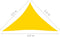 vidaXL - Zonnescherm - driehoekig - 3,5x3,5x4,9 - m - oxford - stof - geel