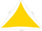 vidaXL - Zonnescherm - driehoekig - 3,6x3,6x3,6 - m - oxford - stof - geel