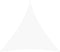 vidaXL - Zonnescherm - driehoekig - 3,6x3,6x3,6 - m - oxford - stof - wit