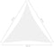 vidaXL - Zonnescherm - driehoekig - 3,6x3,6x3,6 - m - oxford - stof - wit