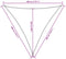 vidaXL - Zonnescherm - driehoekig - 3x3x3 - m - oxford - stof - blauw
