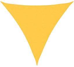 vidaXL - Zonnescherm - driehoekig - 3x3x3 - m - oxford - stof - geel