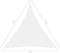 vidaXL - Zonnescherm - driehoekig - 3x3x3 - m - oxford - stof - wit