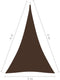 vidaXL - Zonnescherm - driehoekig - 3x4x4 - m - oxford - stof - bruin