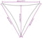 vidaXL - Zonnescherm - driehoekig - 4,5x4,5x4,5 - m - oxford - stof - geel