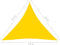 vidaXL - Zonnescherm - driehoekig - 4,5x4,5x4,5 - m - oxford - stof - geel