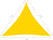 vidaXL - Zonnescherm - driehoekig - 4x4x4 - m - oxford - stof - geel