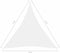 vidaXL - Zonnescherm - driehoekig - 4x4x4 - m - oxford - stof - wit