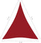 vidaXL - Zonnescherm - driehoekig - 4x5x5 - m - oxford - stof - rood