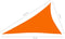 vidaXL - Zonnescherm - driehoekig - 4x5x6,4 - m - oxford - stof - oranje