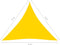vidaXL - Zonnescherm - driehoekig - 6x6x6 - m - oxford - stof - geel