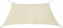 vidaXL - Zonnescherm - HDPE - crème - vierkant - 3,6x3,6 - m