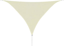 vidaXL - Zonnescherm - HDPE - driehoekig - 5x5x5 - m - crémekleurig