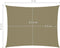 vidaXL - Zonnescherm - rechthoekig - 3,5x5 - m - oxford - stof - beige