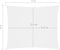 vidaXL - Zonnescherm - rechthoekig - 4x5 - m - oxford - stof - wit