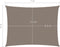 vidaXL - Zonnescherm - rechthoekig - 6x7 - m - oxford - stof - taupe