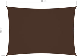 vidaXL Zonnescherm rechthoekig 6x8 m oxford stof bruin