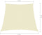 vidaXL - Zonnescherm - trapezium - 3/4x3 - m - oxford - stof - crèmekleurig