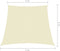 vidaXL - Zonnescherm - trapezium - 4/5x4 - m - oxford - stof - crèmekleurig