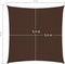 vidaXL - Zonnescherm - vierkant - 6x6 - m - oxford - stof - bruin