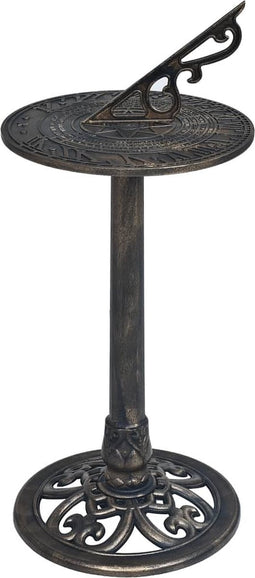vidaXL - Zonnewijzer - 35,5x82 - cm - kunststof - bronskleurig
