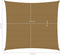 vidaXL - Zonnezeil - 160 - g/m² - 2,5x2,5 - m - HDPE - taupe
