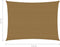 vidaXL - Zonnezeil - 160 - g/m² - 2,5x3,5 - m - HDPE - taupe