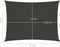 vidaXL - Zonnezeil - 160 - g/m² - 2x2,5 - m - HDPE - antracietkleurig