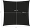 vidaXL - Zonnezeil - 160 - g/m² - 2x2 - m - HDPE - zwart