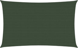 vidaXL - Zonnezeil - 160 - g/m² - 2x5 - m - HDPE - donkergroen