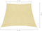 vidaXL - Zonnezeil - 160 - g/m² - 3/4x2 - m - HDPE - beige