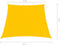 vidaXL - Zonnezeil - 160 - g/m² - 3/4x2 - m - HDPE - geel