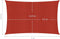 vidaXL - Zonnezeil - 160 - g/m² - 3,5x5 - m - HDPE - rood