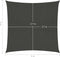vidaXL - Zonnezeil - 160 - g/m² - 3x3 - m - HDPE - antracietkleurig